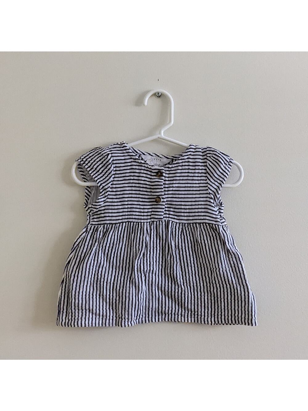 Petit Lem FIRSTS Striped Seersucker Dress Set Size 3m